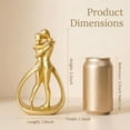 thumbnail image 6 of NYSCURE Nordic 5.2 Inch Valentine's Day Resin Golden Love Statue Romantic Elegant Couple Sculpture Home Decor Shelf Figurine Gifts, 6 of 11