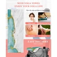 thumbnail image 5 of Turquoise Gold Marble Yoga Towel for Hot Yoga Non Slip, Modern Abstract Marble Crack Texture Yoga Mat Towel Absorbent Yoga Sweat Towels Microfiber Hot Yoga Blanket for Bikram Pilates 26"x74", 5 of 7