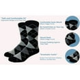 thumbnail image 2 of Men's Cotton Colorful Argyle Casual Crew Dress Socks for Groomsmen, Size 8 to 13, 2 of 7