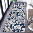 thumbnail image 4 of Safavieh Amherst Thorburn Floral Runner Rug, Navy/Ivory, 2'3" x 7', 4 of 12