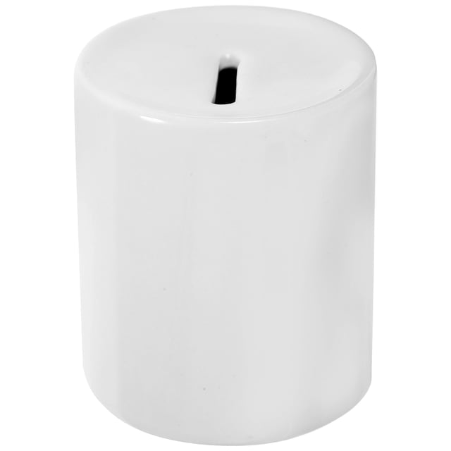 Miangastore Column Piggy Bank Smooth Ceramic Money Saving Pot Large-capacity Coin Storage Container