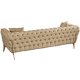 thumbnail image 3 of Meridian Furniture Aurora Beige Vegan Leather Sofa, 3 of 12