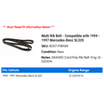 thumbnail image 2 of Multi Rib Belt - Compatible with 1994 - 1997 Mercedes-Benz SL320 1995 1996, 2 of 2