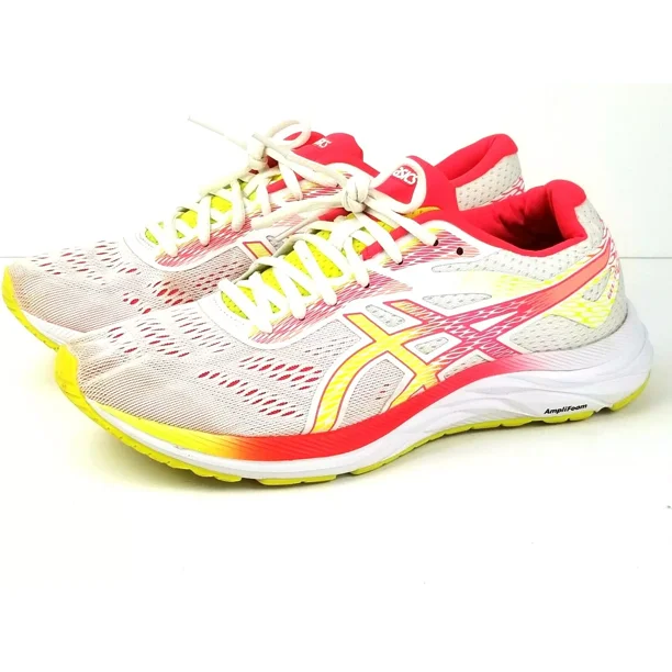 Aasics Women's Gel Excite 6 White/Pink Running Shoes 1012A150