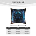 thumbnail image 2 of KLL Cool Blue Light Wolf Decorative Throw Pillow Covers Velvet Soft for Couch Sofa Bedroom Living Room Outdoor (No pillow core)- 18"x18", 2 of 5