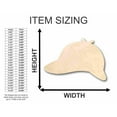 thumbnail image 2 of Unfinished Wood Detective Hat Shape - Craft - up to 46" DIY 16" / 1/2", 2 of 3