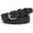 A-black, variant on Women's Leather Belt for Jeans Pants Fashion Gold Buckle Ladies Dress Belt