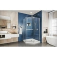 thumbnail image 5 of DreamLine Prism 34 1/8 in. x 72 in. Frameless Neo-Angle Pivot Shower Enclosure in Chrome, 5 of 12