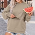 thumbnail image 5 of Turilly Trendy Drop-Shoulder Hooded Sweatshirt with Functional Pocket – Comfortable Pullover Outerwear for Lounging & Outings, 5 of 6