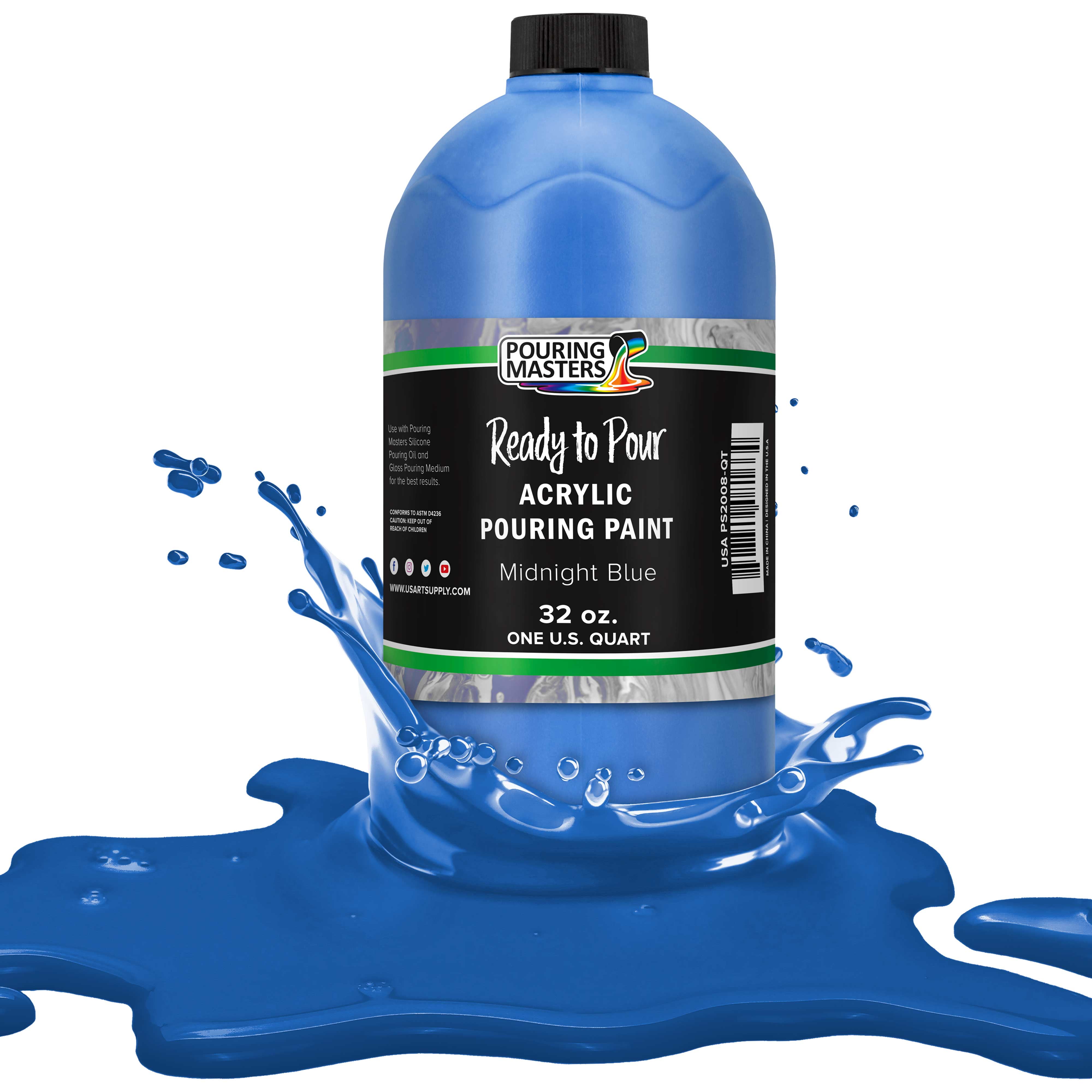 Pouring Masters Midnight Blue Acrylic Ready to Pour Pouring Paint
