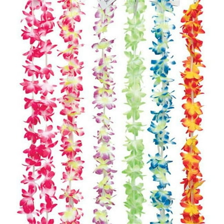 US Toy Company HL266 Flower Mini Leis - Pack of 12