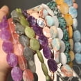thumbnail image 3 of HOOUN Natural GemStones Agates Faceted Oval Loose Beads for Jewelry Making DIY 15''-blue quartz-15 inch, 3 of 9