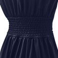 thumbnail image 4 of UPPADA Women's Cute Dress Sleeveless Crew Neck Lace Dress Slim Fit Ruched Stretchy Casual Maxi Dresse Party Wedding Prom Gown Cocktail Dress Only Women, 4 of 8