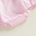 thumbnail image 4 of Coerni First Birthday Outfit Girl Heart Bubble Romper Jumpsuit Bodysuit New Born Waffle Clothes Baby Knitted Embroidered Plaid Onesie, 4 of 8