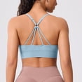 thumbnail image 4 of Fewfanhot Women's Racerback Sports Bra, Crisscross Strap Design for Support Underwear Breathable Crop Top for Yoga, Running and Daily Workouts, 4 of 5