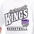 thumbnail image 5 of Men's G-III Sports by Carl Banks White Sacramento Kings Adaptive Headliner Fleece Crewneck Sweatshirt, 5 of 6