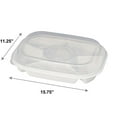 thumbnail image 2 of Jumbo Party tray perfect Party Buddy at any serving event. Snap on lid to keep food fresh. Dishwasher safe top rack, center bowl hold premade disps and sauces, 2 of 5