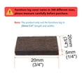 thumbnail image 2 of Unique Bargains 40Pcs Felt Furniture Pads Square Floor Protector for Chair Legs, 2 of 7
