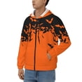 thumbnail image 3 of Kdxio Halloween With Black Bats Print Men Hoodies Casual Hoodies for Men with Zip Pockets Full Zip Long Sleeve Sweatshirt Sports Hooded Jacket-Medium, 3 of 5