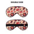 thumbnail image 2 of Cauagu Skull rock record music heart Print Sleep Eye Mask, Blindfold Eye Sleep Shade Cover with Elastic Strap/Headband Eye Cover Eyeshade for Night Sleeping/Travel Nap, 2 of 7