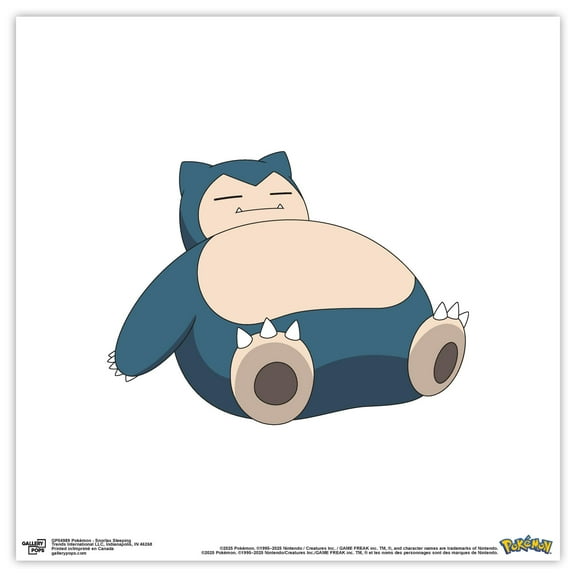 Gallery Pops Pokémon - Snorlax Sleeping Wall Art, Unframed Version, 12" x 12"