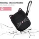 thumbnail image 3 of Funda de silicona suave CHAO para Airpods 1 y 2 diseño de gato 3D con llavero, 3 of 5