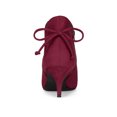 thumbnail image 2 of DARING DIVA Women's Pointy Toe Kitten Heel Ankle Booties Burgundy 8.5, 2 of 7