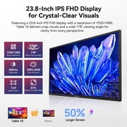 Blackview 24 inch Large Portable Monitor, 100Hz Gaming Monitor, 1200P IPS FHD Laptop Screen Extender, USB-C HDMI Travel Second Monitor for Laptop,MacBook,Desktop,PC,PS4/5, with Adjustable Stand&VESA