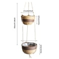 thumbnail image 2 of 2 Tier Seagrass Hanging Planter Double Layer Woven Hanger Boho Flower Pot for Home Garden Patio Balcony and Lovers, 2 of 5