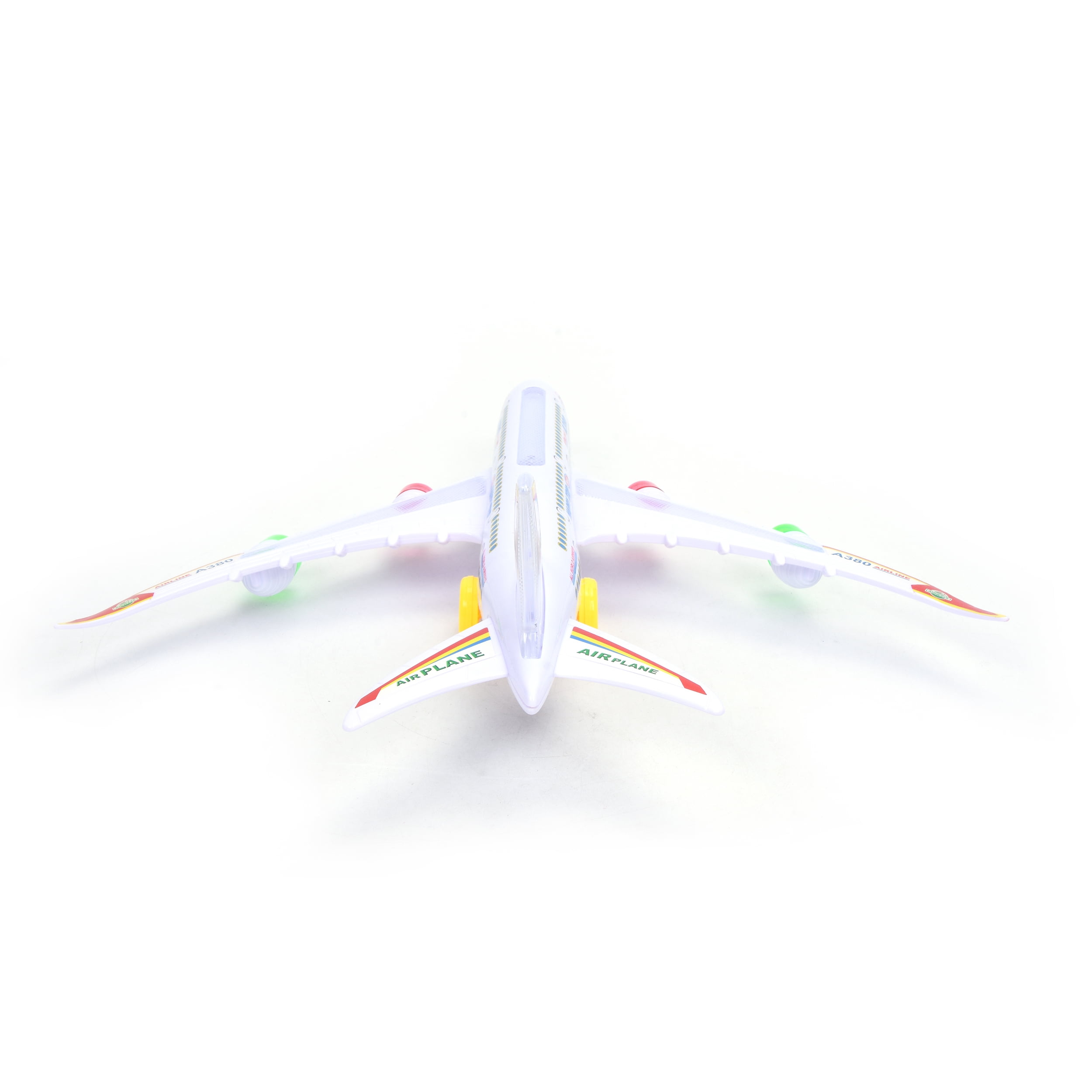 WonderPlay All Aboard! Bump & Go Airplane With Light & Sound - White