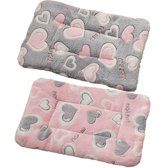 BESTSKY 2Pcs Dog Mat Smooth Touch Waterproof Blanket Toxin-Free Pet Crate Pads Style1