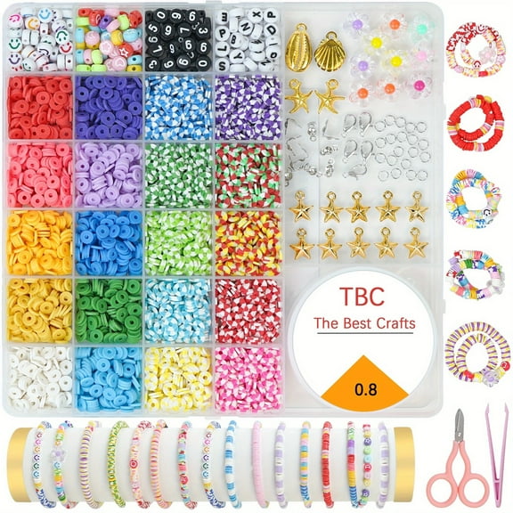 TBC The Best Crafts 4000  Candy-Scented Clay Beads for Girls Jewelry Making