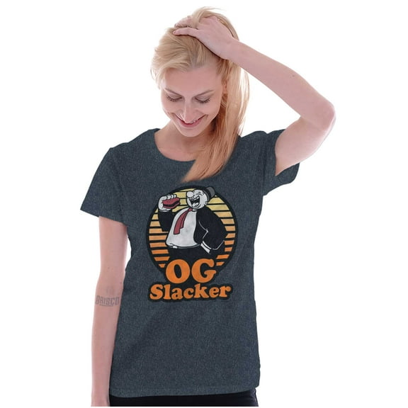 Popeye Wimpy OG Slacker Funny Retro Women's T Shirt Ladies Tee Brisco Brands S