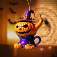 thumbnail image 2 of Leeye Halloween Acrylic Pumpkin Teapot Hanging Ornament, Spooky Tea Pot Decoration for Window Wall Kitchen Decor, Orange 3.15x2.28in, 2 of 5