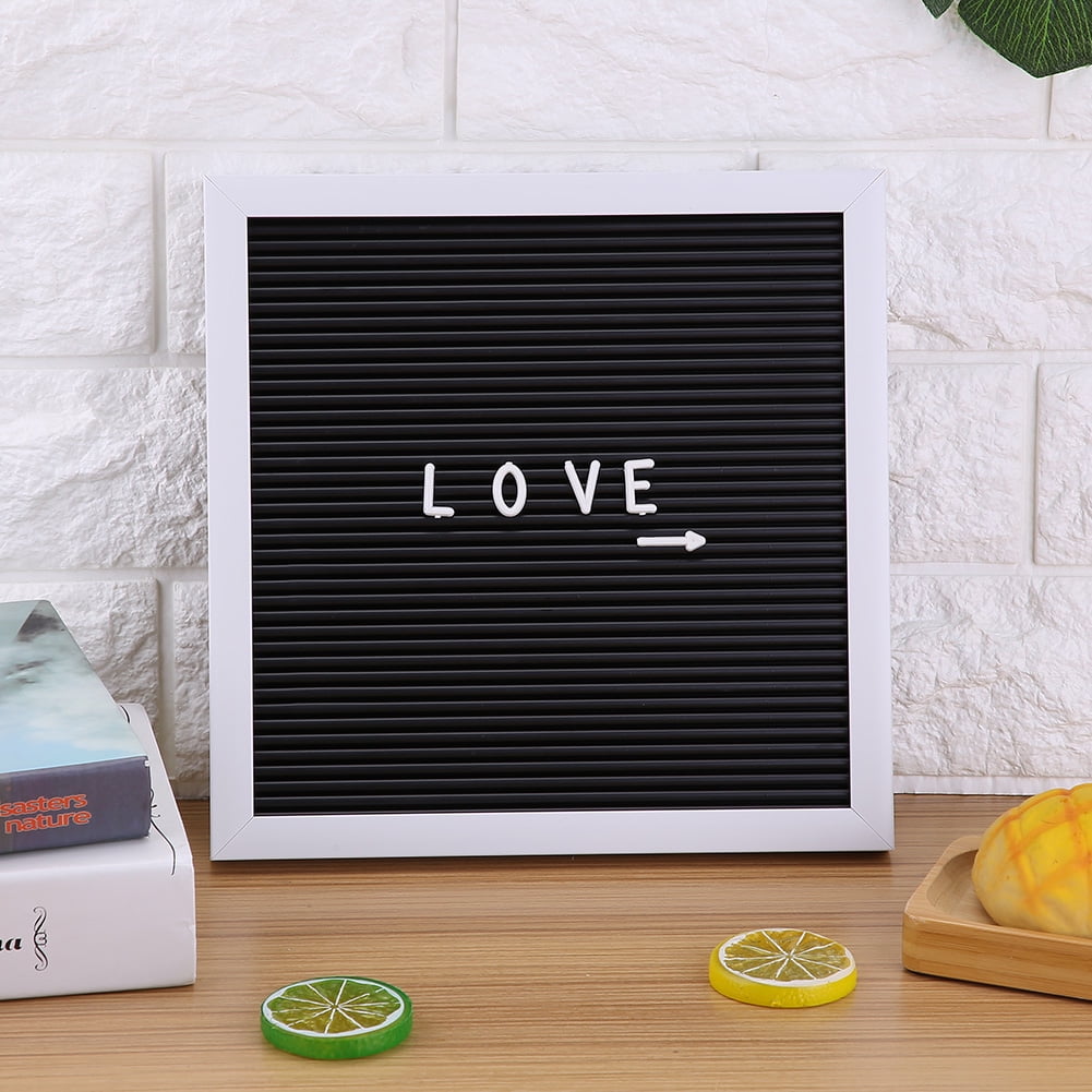 Dioche Message Letter Board, 25cm*25cm Message Felt Letter Board Sign Changeable Letters Numbers Home Room Decor