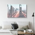thumbnail image 2 of PixonSign Canvas Print Wall Art Vintage Film-Grain Techno City Architecture & Maps Cities Photography Realism Chic Scenic Colorful Blue Neon for Living Room, Bedroom, Office - 12"x18", 2 of 5
