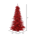 thumbnail image 2 of Vickerman 9' Tinsel Red Artificial Christmas Tree, Unlit, 2 of 2