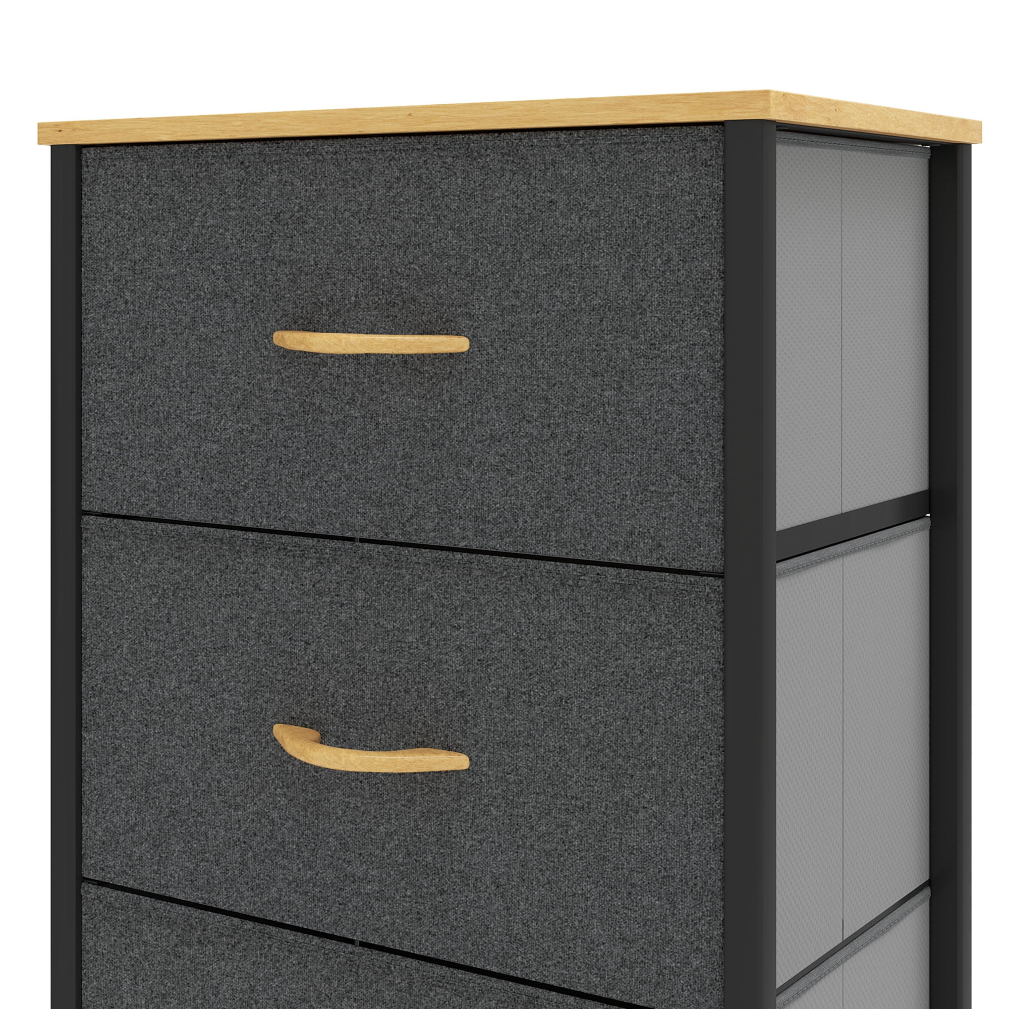 Uforic 4 Drawer Fabric Storage Dresser for Living Room, , Hallway for Adult, Dark Grey
