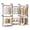 Rustic Brown, variant on Aheaplus 84"-128" Adjustable Metal Pipe Clothing Rack ,Wall-Mounted Garment Rack, Heavy-Duty 1000LB Capacity, 3-Tier Wood Shelves, L-Shape or Straight ,Black