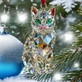 thumbnail image 4 of Kcavykas Christmas Tree Ornament Crystal Acrylic Pendant Faceted Clear Hanging Prism Shatterproof Holiday Decor Elegant Tree Decoration With Ribbon Hanger for Home Mantel Window Gift, 4 of 5