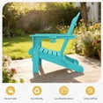 thumbnail image 4 of KINGYES Folding Adirondack Chair with Cup Holder, HDPE All-Weather Folding Adirondack Chair, Fir Pit Chairs for Patio Garden Backyard, 4 of 10