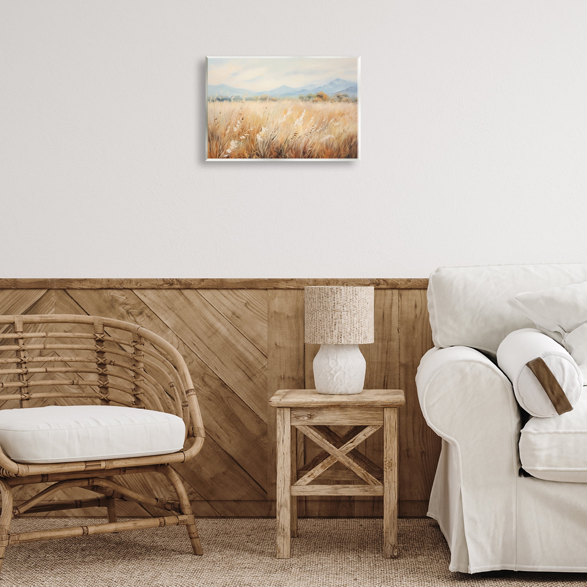 Stupell Industries Wheat Field Landscape Landscape & Nature Painting Unframed Art Print Wall Art, 15 x 10
