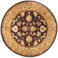 thumbnail image 2 of SAFAVIEH Classic Karolina Oriental Wool Area Rug, Dark Plum/Gold, 3'6" x 3'6" Round, 2 of 11