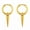 Gold, variant on Gothic Rock Stainless Steel Men Women Spike Cone Drop Hoop Huggie Earrings-Black