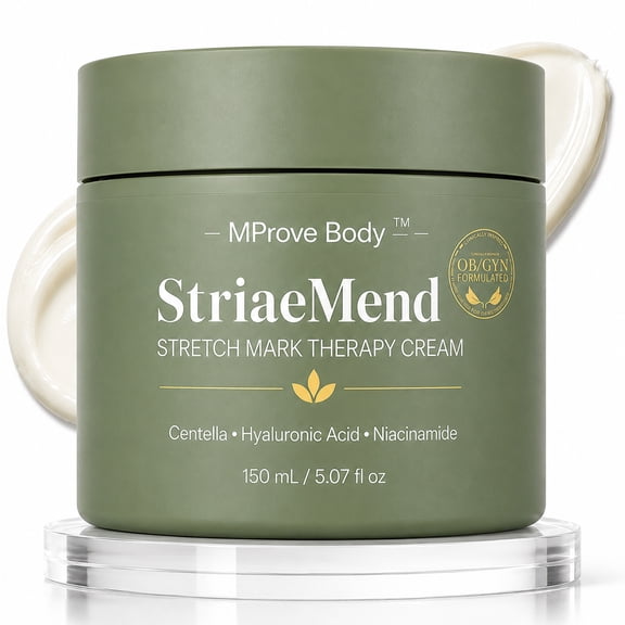 StriaeMend Stretch Mark Cream for Pregnancy & Postpartum, OB/GYN Formulated Lightweight Serum-Cream, 5.07 oz