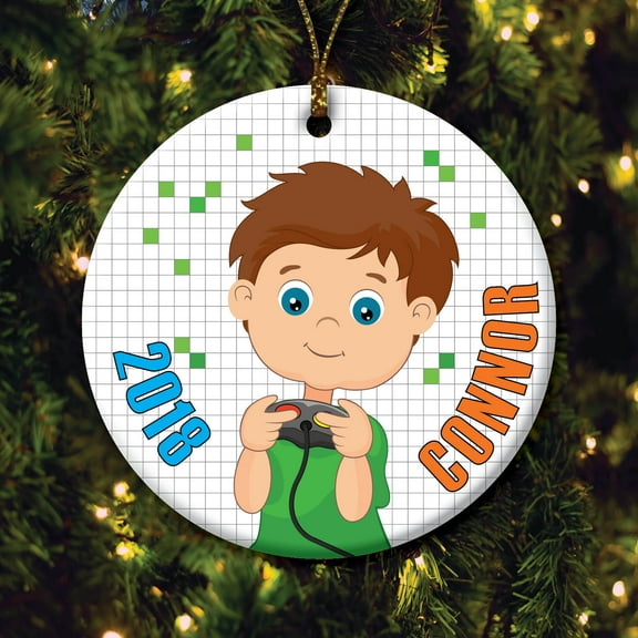 Personalized Boy or Girl Video Gamer Ornament