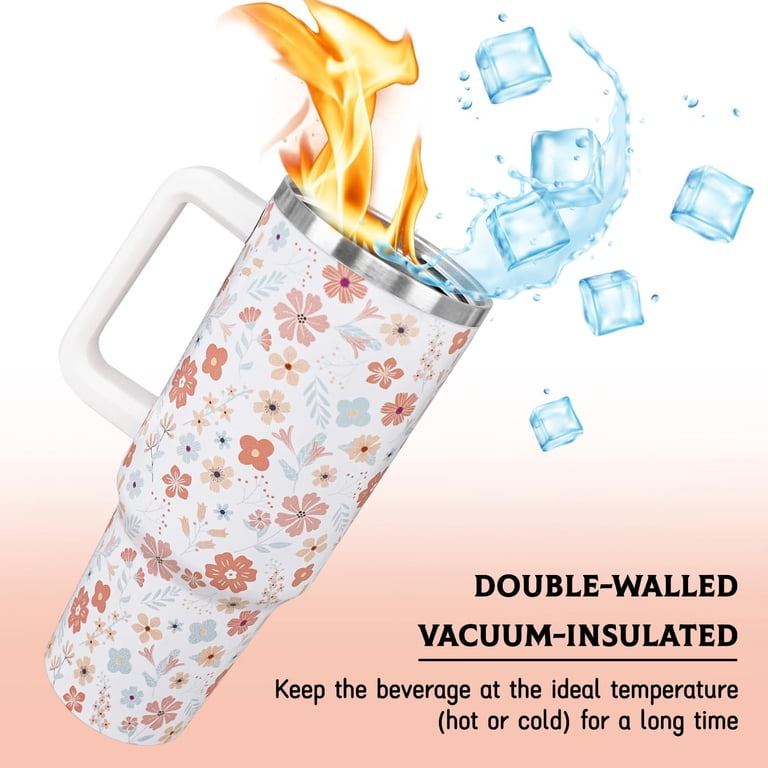 Mimi Stainless Steel Tumbler 40oz, Leak-Proof, Vacuum Insulated