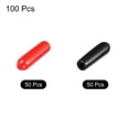 thumbnail image 3 of Unique Bargains 100pcs Rubber End Caps Cover Assortment 1/8 inch Screw Thread Protector for Screw Bolt Black Red, 3 of 5