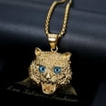 thumbnail image 3 of NEGS 18K Gold Plated Lynx Canadensis Cat Pendant 24'' Chain Hip Hop Punk Rock Stainless Steel Necklace for Men Women, 3 of 8