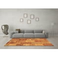 thumbnail image 3 of Ahgly Company Indoor Square Patchwork Brown Transitional Area Rugs, 5' Square, 3 of 4
